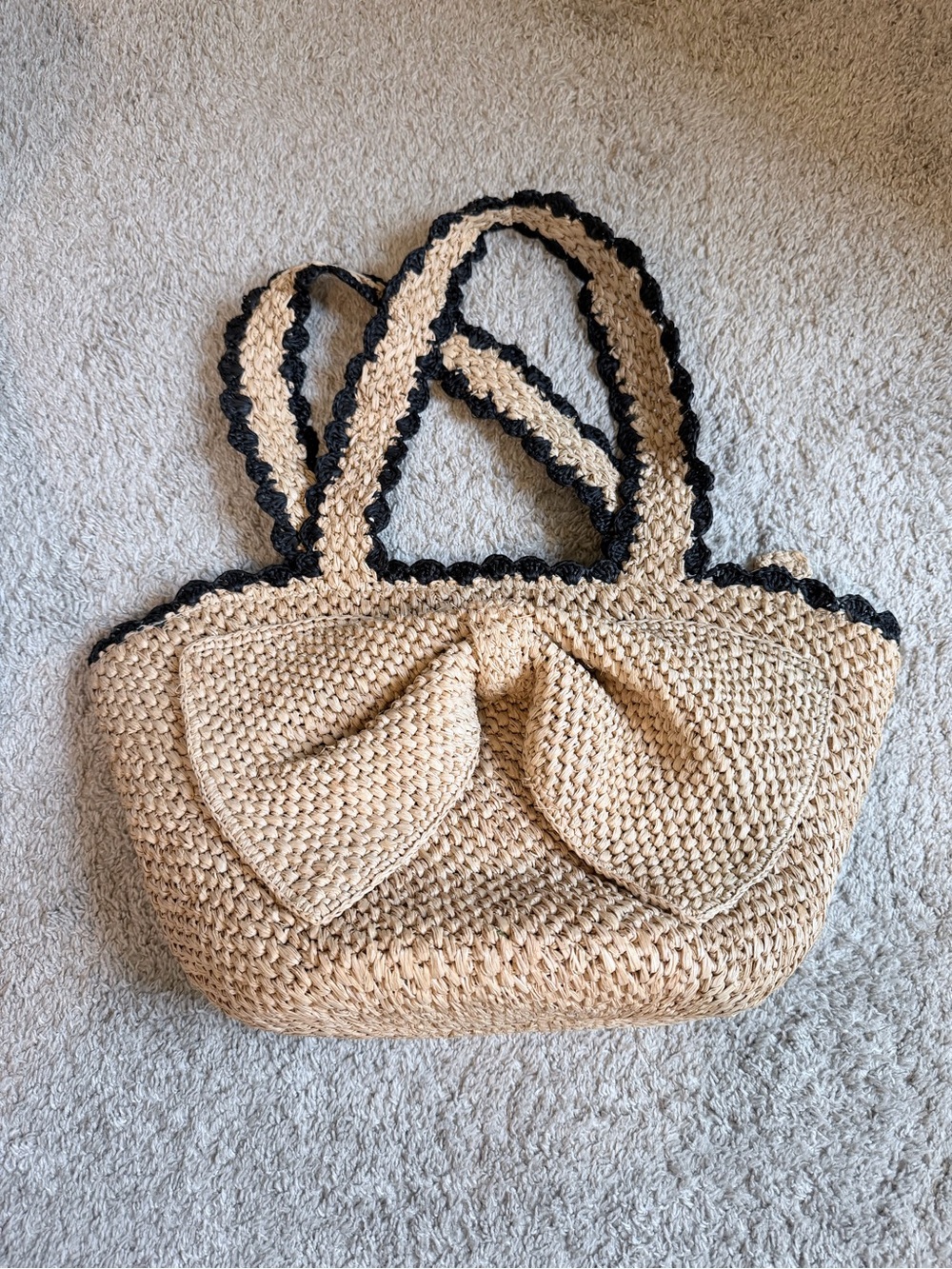 Kate Spade x Target rafia bow bag